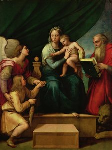 A hal Madonnája (The Madonna Gábriel arkangyallal és Szent Jeromossal) 1513 körül